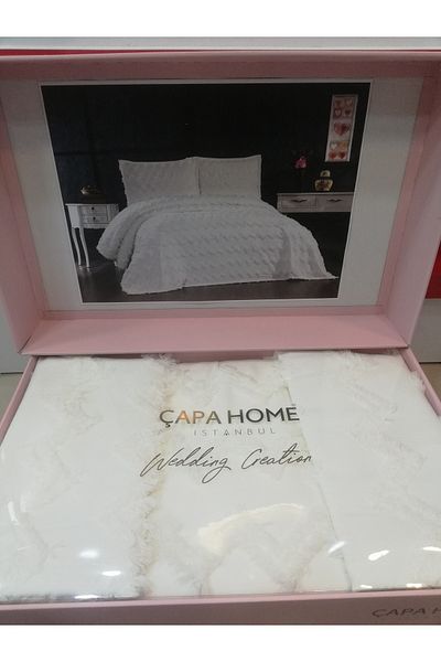 Çapa Home Gift Diversity Daily Double Personal Pillow Covers 3 Pieces Pike Model Bed Cover Set