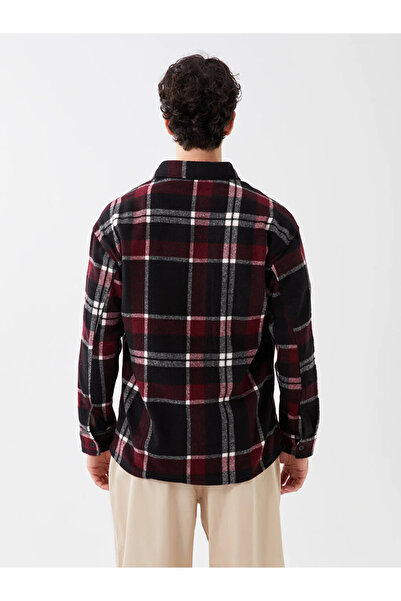 LC Waikiki Casual Comfortable Fit Long Sleeve Plaid Men's Lumberjack Shirt Jacket