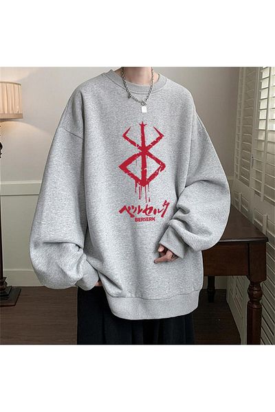 Touz Φούτερ με τυπωμένο γκρι Unisex με λογότυπο Eyl Berserk