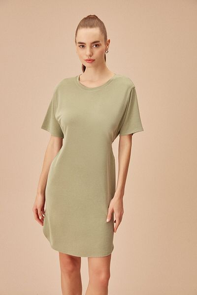 SUWEN Fit Life Fashion Dress - KHAKI