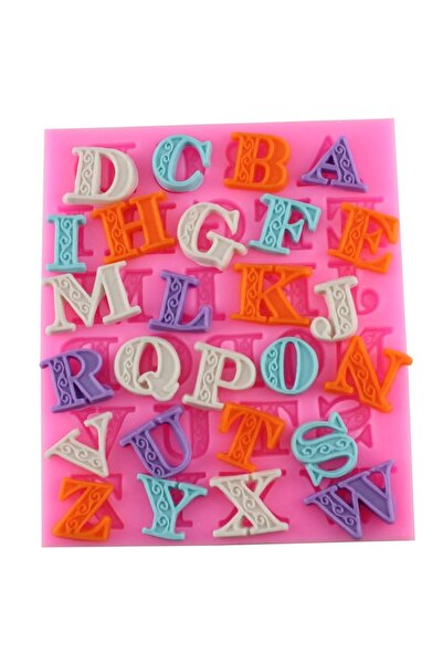 morlalem m 1,6cm Mini Harf Seti Alfabe Silikon Kalıp K-008, Taş Tozu Sabun Al...