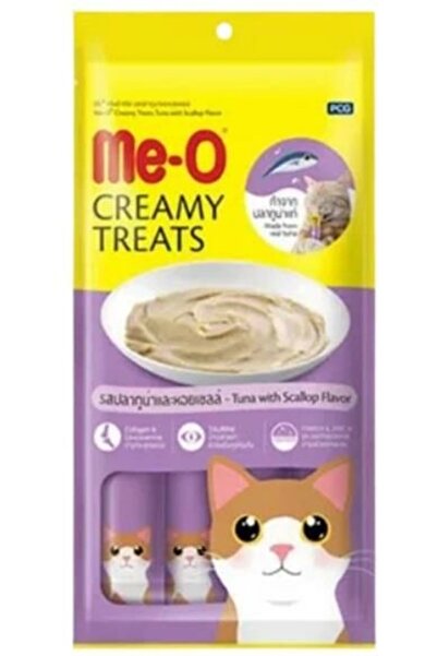 me-o Meo Kremalı Ton Balık Ve Deniz Taraklı Kolajen Ve Taurin içerikli Kedi S...