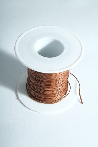 Eskişehir hobi sanat 50 μέτρα 1 mm κερωμένο σχοινί κανέλα καφέ χρώμα Στριφώνης δερμάτινο κολιέ ραπτικής Σχέδιο κοσμήματος Σχοινάκι βραχιολάκι