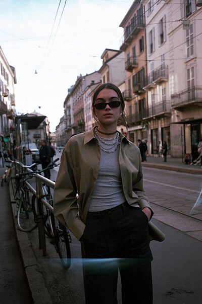BE BLUE Πουκάμισο 90s Olive Green Poplin
