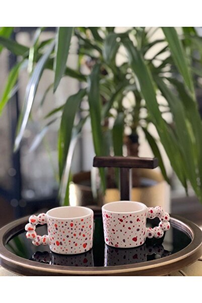 MeGgDecor كوب ملون بمقبض من الخرز