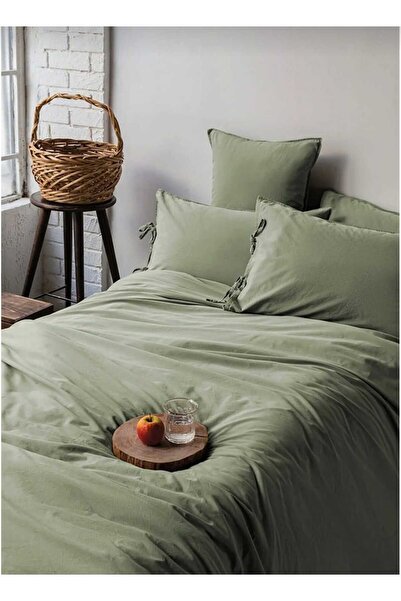 İssimo Home Savanna Forest Yıkanmış %100 Pamuk Poplin Çift Kişilik Nevresim T...