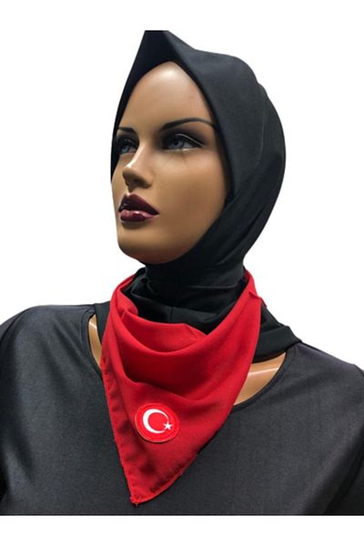 eflin Triangle Scarf Turkish Flag Themed Red-White Siphon