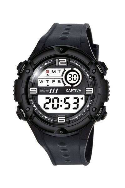 captiva Children's Wristwatch Digital 30 Meters Water Resistant with Light Alarm and Stopwatch