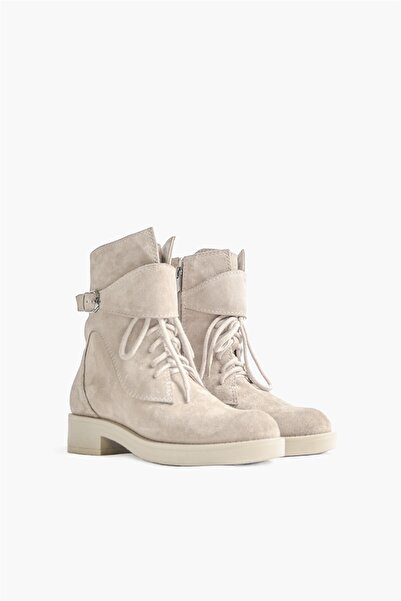 Shoes & More Basse - Bej Süet - Bot