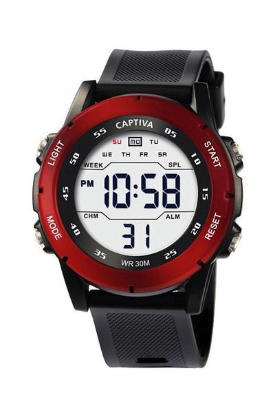 captiva Digital 30 Meters Water Resistant Children's Wristwatch with Light Alarm and Stopwatch and Calendar