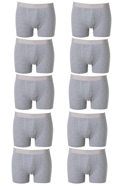 MyBen Γκρι χρώμα βαμβακερό και Lycra Premium Ultra Comfortable Full Lycra Compak Compak Boxer 10 τεμαχίων B-907