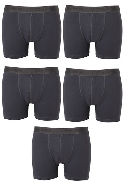 MyBen Smoked Color Cotton and Lycra Premium Ultra Comfortable Full Lycra Compak Compak Boxer 5 τεμαχίων B-904
