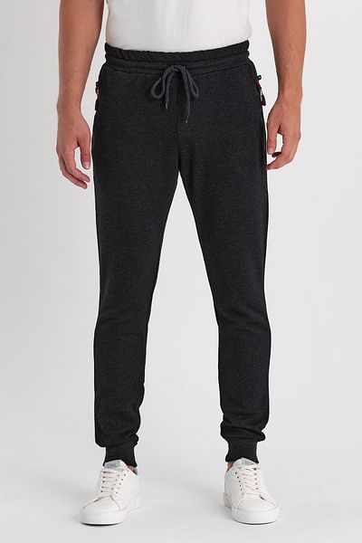 FİHA Ανδρικό παντελόνι με φερμουάρ Ribbed Sweatpants - Anthracite