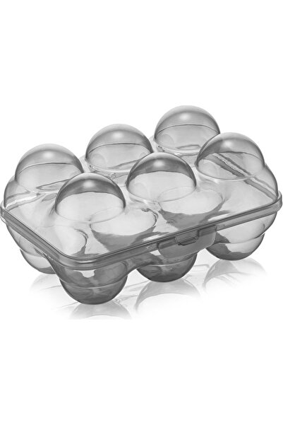 BİODATA 6 Compartment Egg Storage Box Lockable Lid Egg Holder 14x10x8 Cm