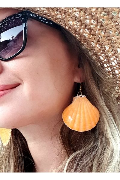 özde dekor Real Oyster / Sea Shell Earrings