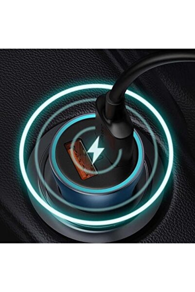 Baseus Led Işıklı Ultra Hızlı Dual Pd U C 40w Araç Şarjı Araç Çakmaklık Şarjı Typc-e Usb Girişli