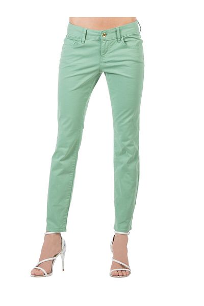 Colin's Slim Fit Skinny Leg Low Waist Light Blue Women's Trousers Cl1014518