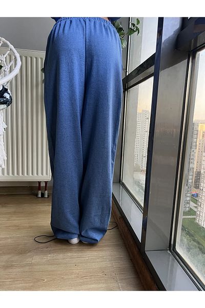 Gofeel Blue Baggy Tech Adjustable Harajuku Street Sweatpants