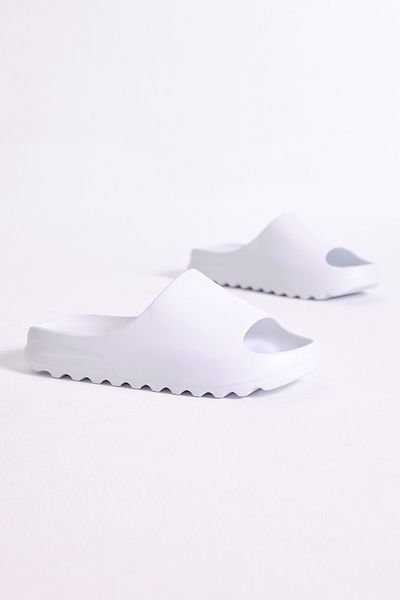 Tonny Black Unisex White Comfortable Flat Model Open Front Eva Slippers