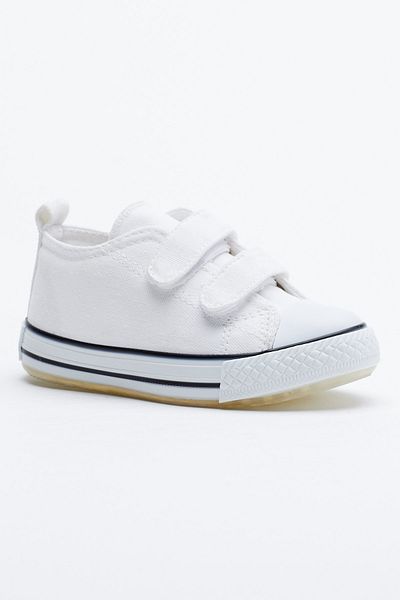 Tonny Black Children's Unisex White Lighted Velcro Sports Shoes Tb997