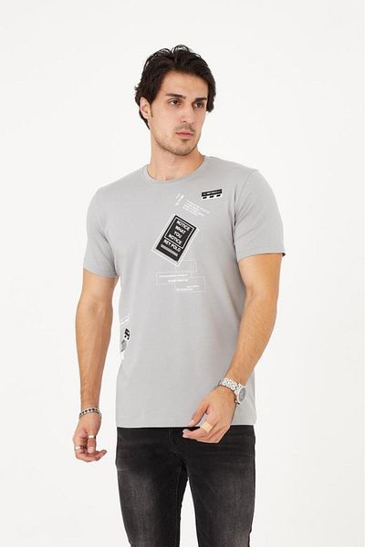 Rey Polo Crew Neck Front Piece Printed T-Shirt