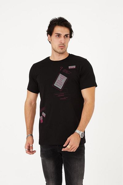 Rey Polo Front Piece Printed Crew Neck T-Shirt