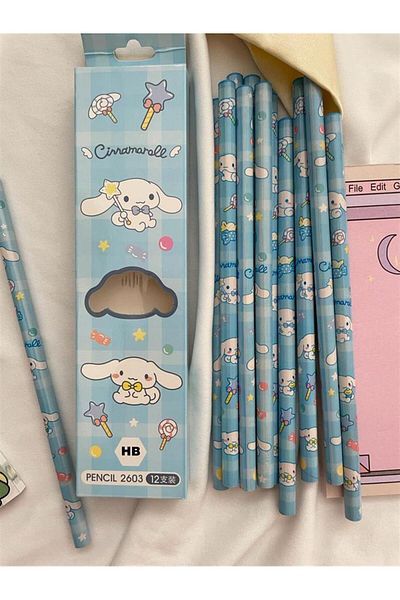 Planet Butik Kawaii Dog 12 Pieces Pencil Set
