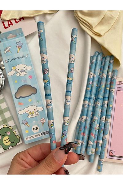 Planet Butik Kawaii Dog 12 Pieces Pencil Set