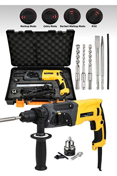 Germany Steel Extra Güçlü 4200W ProBakır Sargı Kırıcı Delici Darbeli Hilti Ma...