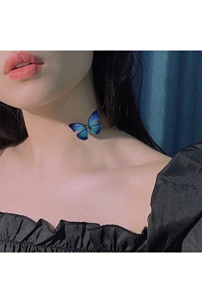 VEGAROKS Kelebek Choker Kolye