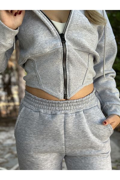 Vicuna Boutique Γυναικείο χειμερινό χοντρό εσωτερικό φλις ψηλόμεσο πόδι ελαστικό Basic Jogger Sweatpants