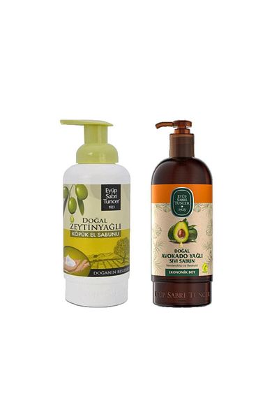 Eyüp Sabri Tuncer Foam Hand Soap with Olive Oil and Liquid Soap with Avocado Oil