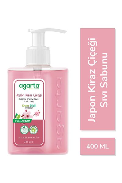Agarta Cream Effect Natural Liquid Soap Japanese Cherry Blossom 400 ml