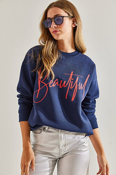 Bianco Lucci Női, három szálú, magasított, nyomott pulóver