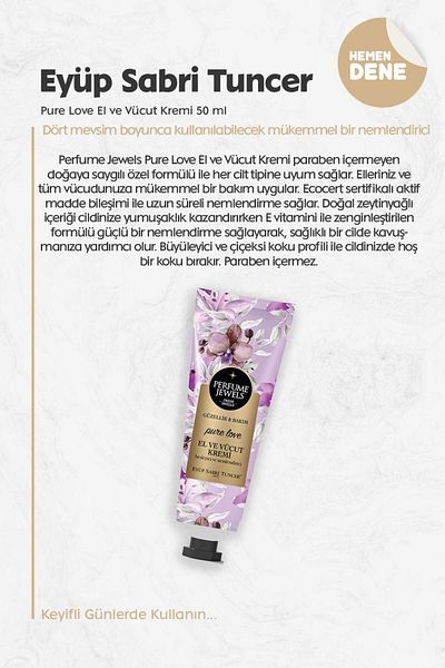 Eyüp Sabri Tuncer Pure Love 50 ml Hand and Body Cream Tube