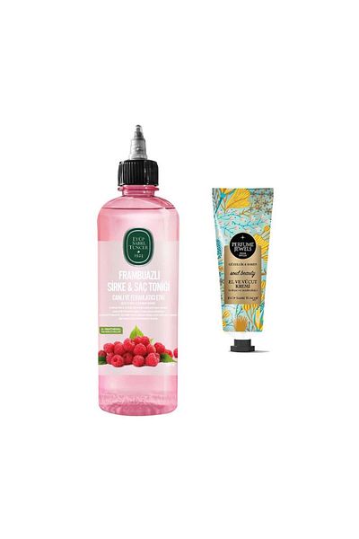 Eyüp Sabri Tuncer Raspberry 500 ml Vinegar and Hair Tonic and 50 ml Soul Beauty Hand and Body Cream