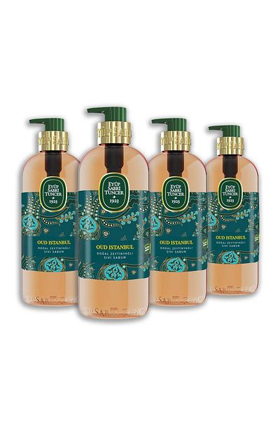 Eyüp Sabri Tuncer Oud Istanbul Natural Olive Oil Liquid Soap 500 ml X 4 Pieces