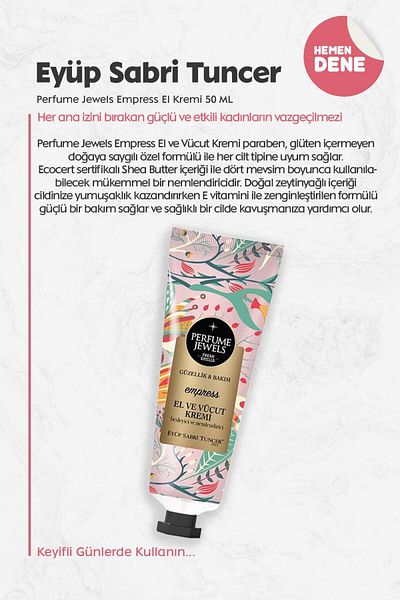 Eyüp Sabri Tuncer Empress Hand Cream Perfume Jewels - 50 ml