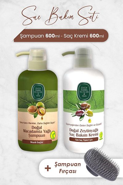 Eyüp Sabri Tuncer Macadamia Oil Shampoo and Conditioner Set - Brushed