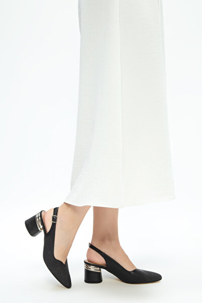 Tamer Tanca Kadın Hakiki Deri Topuklu Ayakkabı 923 510-1 Bn Ayk Y23