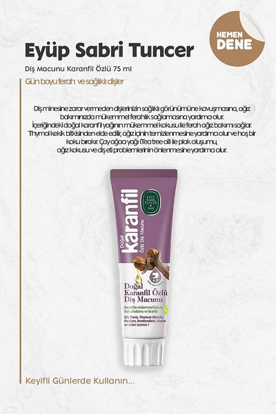 Eyüp Sabri Tuncer Clove Essence Toothpaste 75 ml