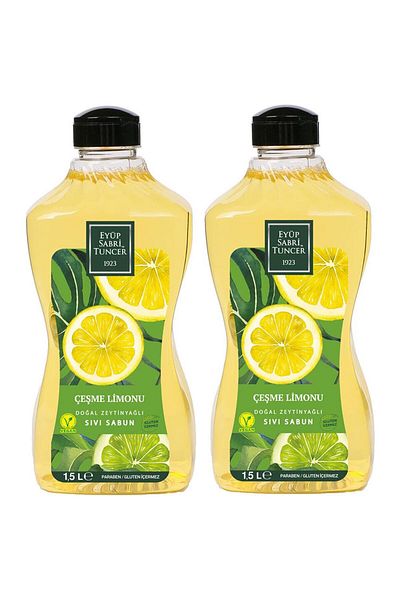 Eyüp Sabri Tuncer Natural Olive Oil Liquid Soap Fountain Lemon Liquid Soap 1500 ml