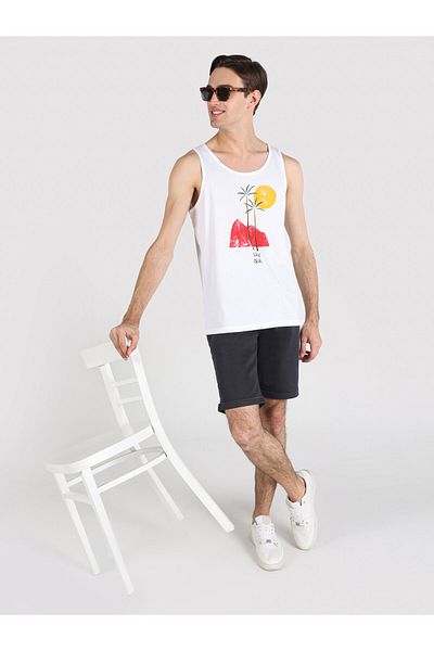 Colin's White Regular Fit Men's Athlete - Printed