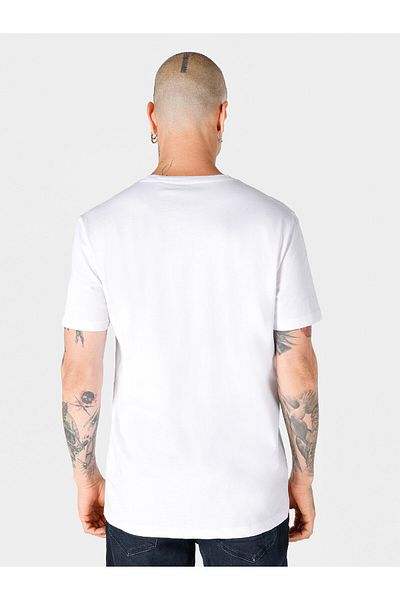 Colin's Tricou cu mânecă scurtă cu imprimeu alb cu gât crew pentru bărbați - Regular Fit