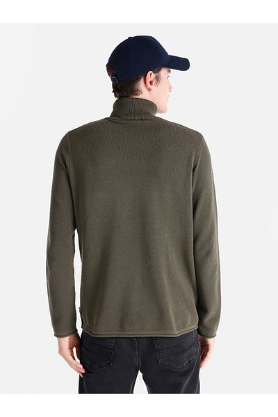 Colin's Regular Fit Turtle Neck Green Men's Sweater