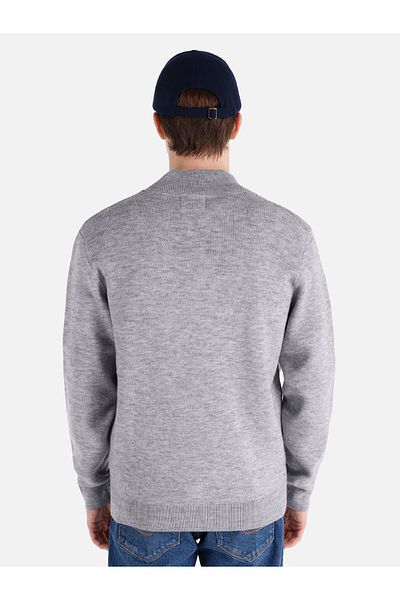 Colin's Gray Men's Cardigan - Regular Fit, Zippered