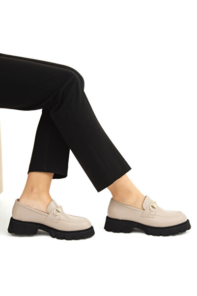 Tamer Tanca Kadın Hakiki Deri Loafer Ayakkabı 33 1000-1 Bn Ayk Sk22/23