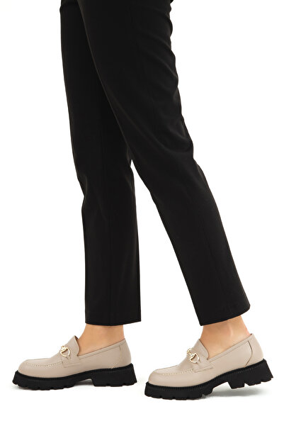 Tamer Tanca Kadın Hakiki Deri Loafer Ayakkabı 33 1000-1 Bn Ayk Sk22/23