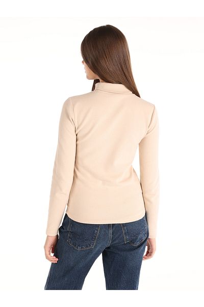 Colin's Tricou cu mânecă lungă pentru femei, bej, slim fit
