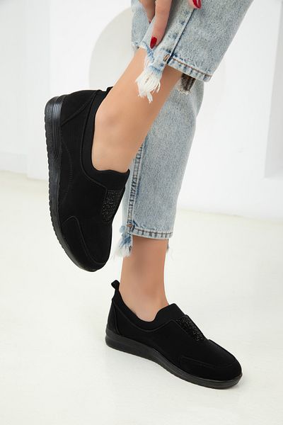 SOHO Schwarzer matter Damen-Sneaker 18520